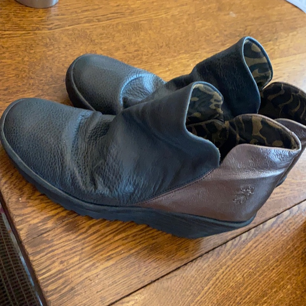 FlyLondon black & silver leather boots